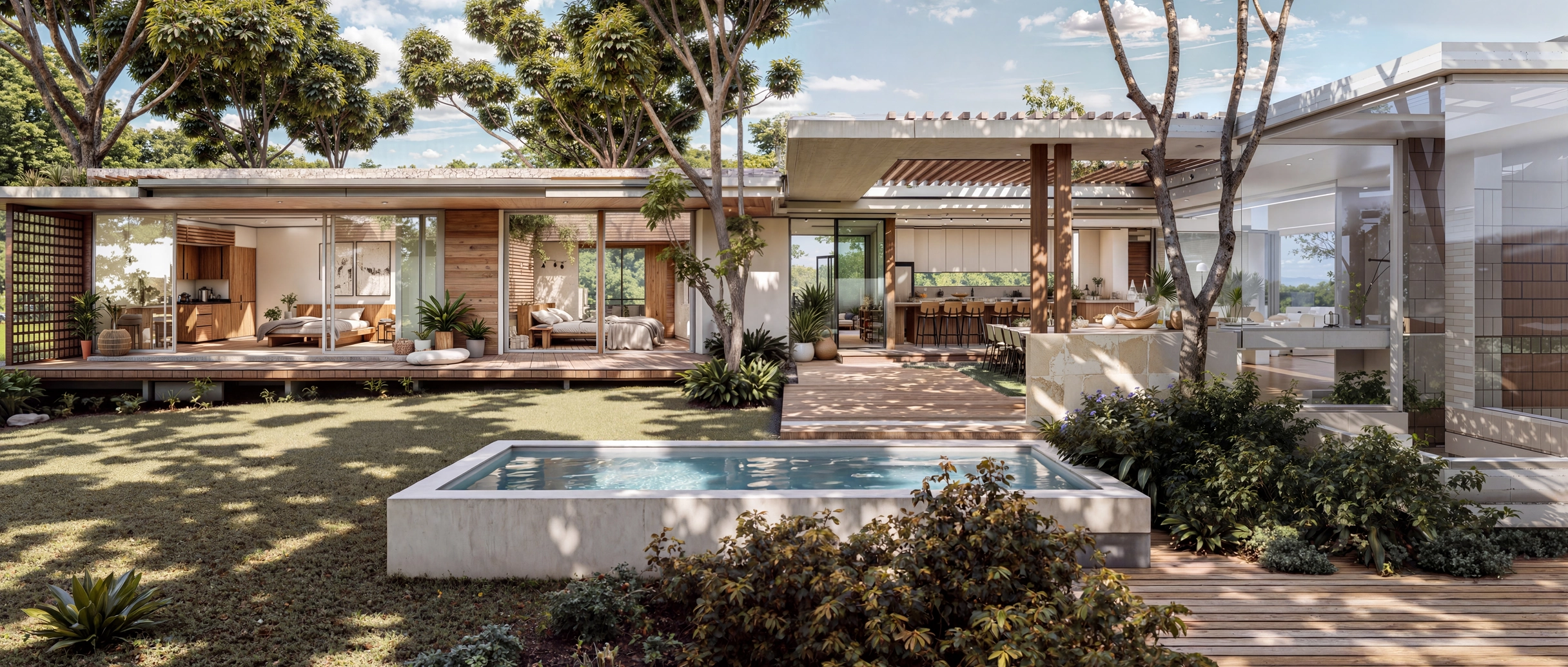 Daylight render of the building